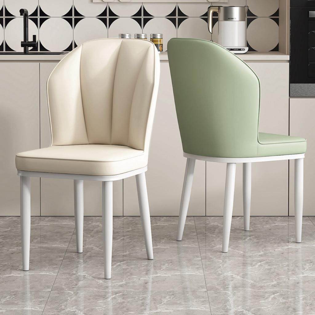 奶油风餐椅现代简约软包靠背椅子家用高级咖啡厅休闲酒店餐桌凳子