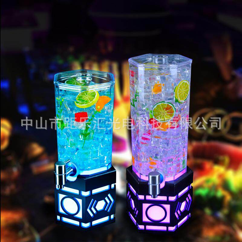 网红3升发光酒炮酒吧KTV商用扎啤炮啤酒桶网红可乐桶创意灯塔酒架