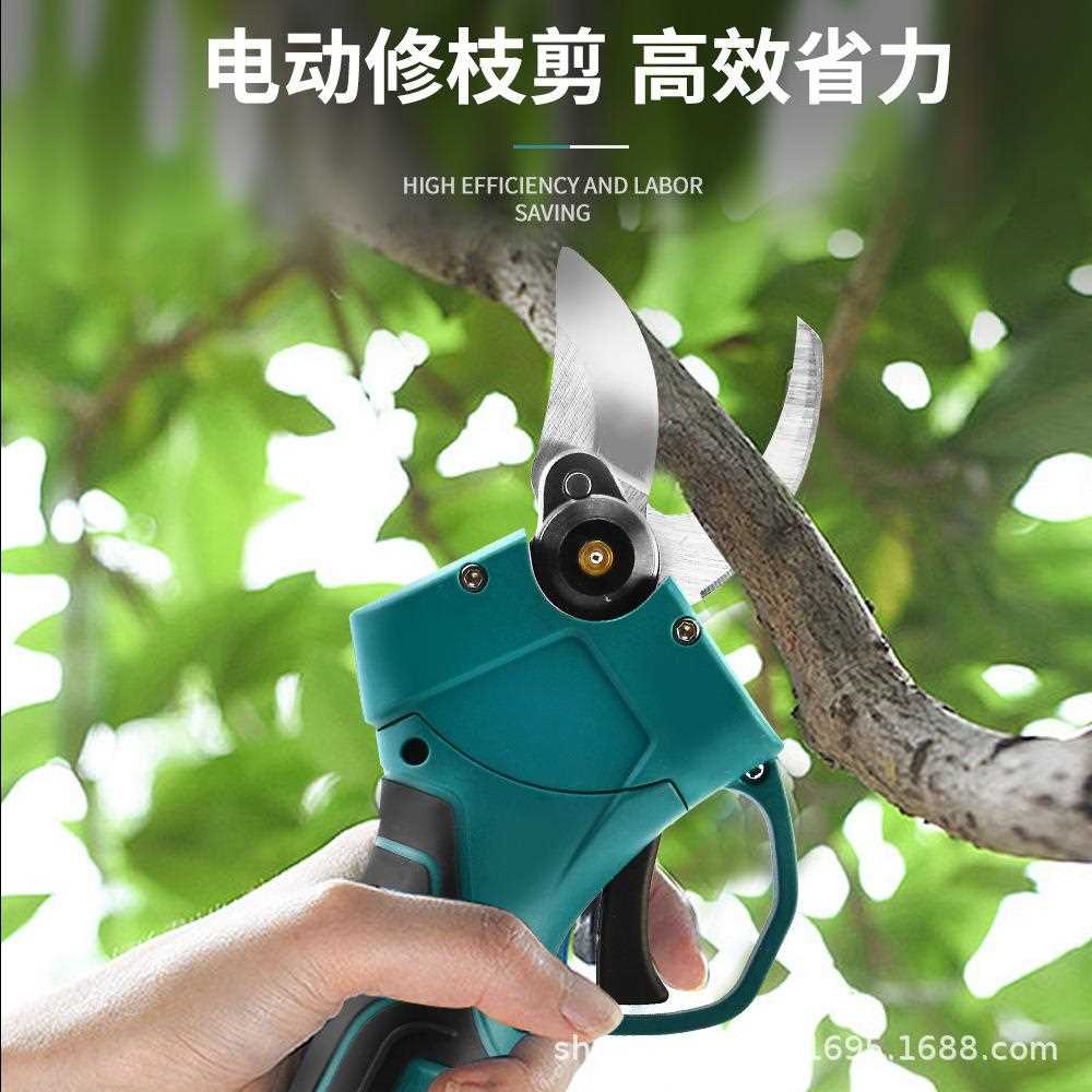 新款直销25mm直径电动修枝剪高枝剪果树修枝剪园林工具园艺剪刀图片