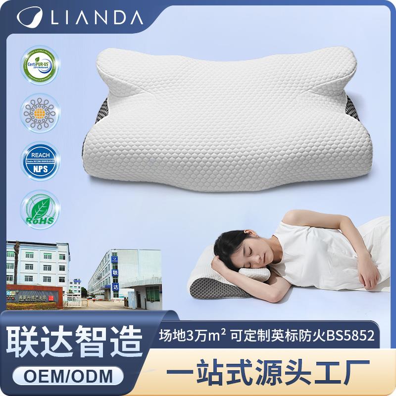 跨境亚马逊异形枕 慢回弹记忆棉枕头护颈椎助睡眠颈部支撑3D枕头