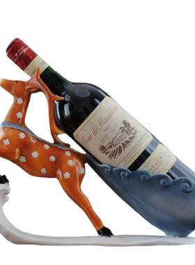 厂家直销树脂鹿酒架工艺品欧式酒架创意时尚家居摆件酒柜装饰品