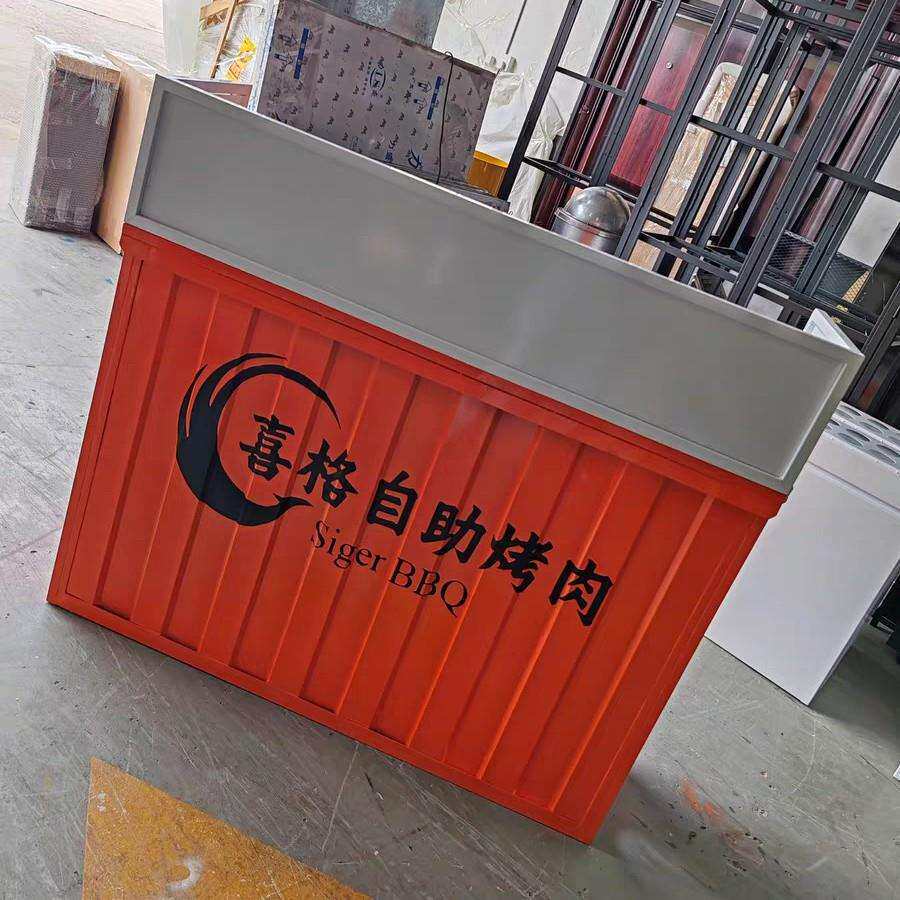 工业风前台火锅店接待台吧台收银台柜台酒吧餐饮小型铁艺咨询台