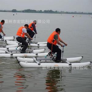 水上乐园观光游乐船公园烧烤船网红透明船水上脚踏自行车水上单车
