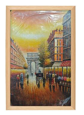 法式纯手绘油画田园乡村卧室餐厅茶室办公室玄关画高级感风景画地