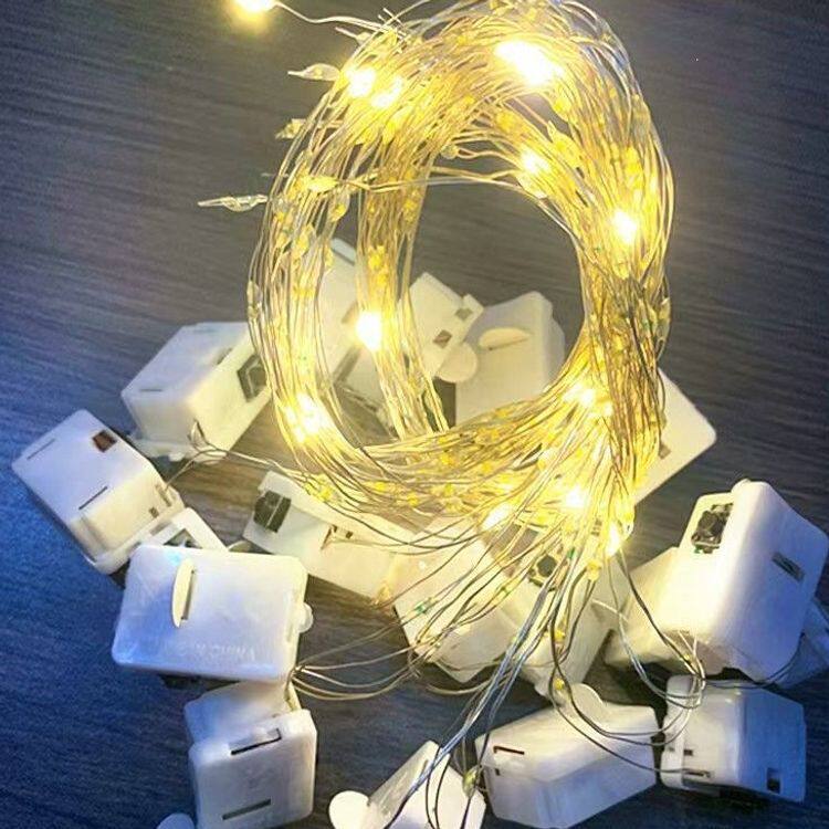 led满天星diy小灯蛋糕花束灯串