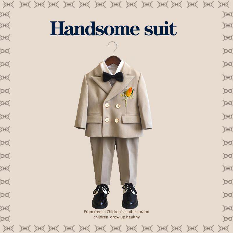 采购产品男孩套装，秋冬宝宝的个生日照片服装，花童礼服，婚礼儿