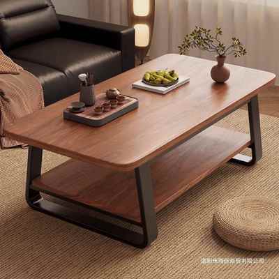 家用小户型茶几客厅新款简约办公室茶桌出租屋简易双层小桌子