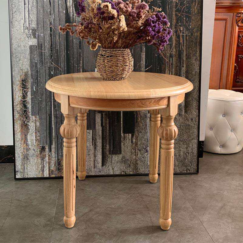 北欧全实木茶几拍摄北欧客厅沙发角几美式乡村实木卧室阳台小圆桌