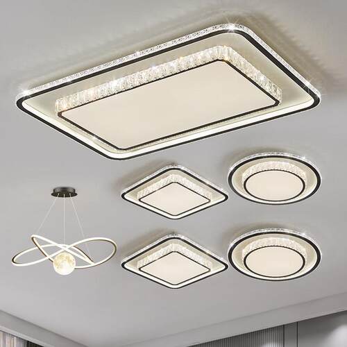全光谱护眼led水晶吸顶灯 大气客厅灯简约现代卧室灯饭厅灯具套装