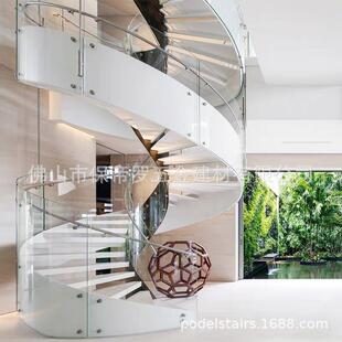 免4焊接楼梯创意型扶手护栏 单梁龙骨30不HCH钢锈弧造形旋转组装