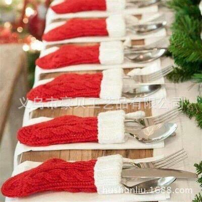 Christmas Decorations Set: Stockings, Ornaments & Tableware