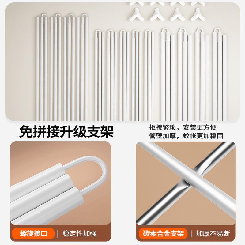 防摔加密防蚊纱帐床笠全包围双开易蚊帐门蒙古包佳梦方顶家用蚊安
