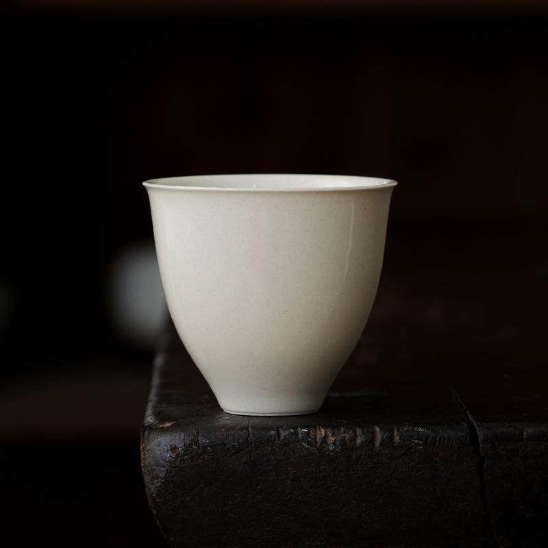 草木灰陶瓷小茶杯个人专用主人杯家用办公室中式丁制喝茶杯子