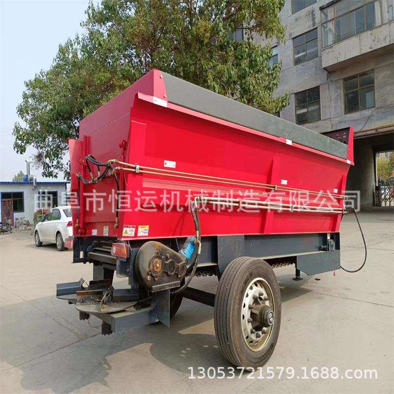 大型牵引式液压撒粪车 双圆盘撒肥机 牛羊猪粪农家粪撒粪机