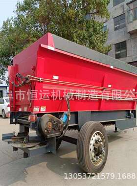 大型牵引式液压撒粪车 双圆盘撒肥机 牛羊猪粪农家粪撒粪机
