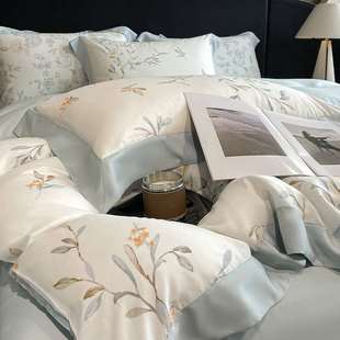 清凉数码 60支兰精天丝四件套夏季 印花轻奢风凉感丝滑裸睡床上用品