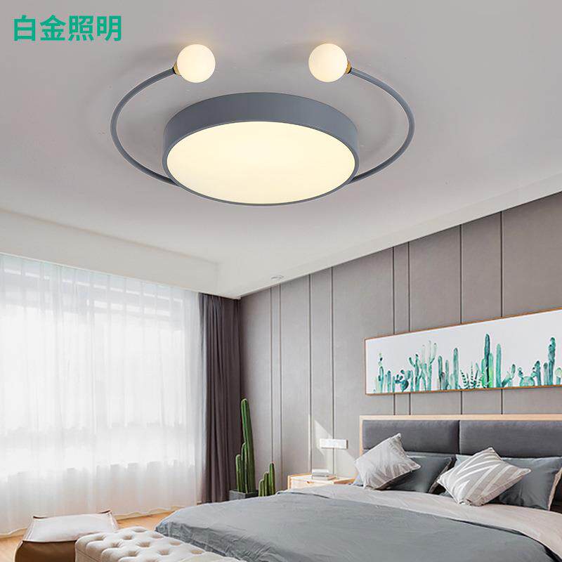 北欧风格餐厅卧室吸顶灯 圆形led吸顶灯温馨亚克力 过道房间灯