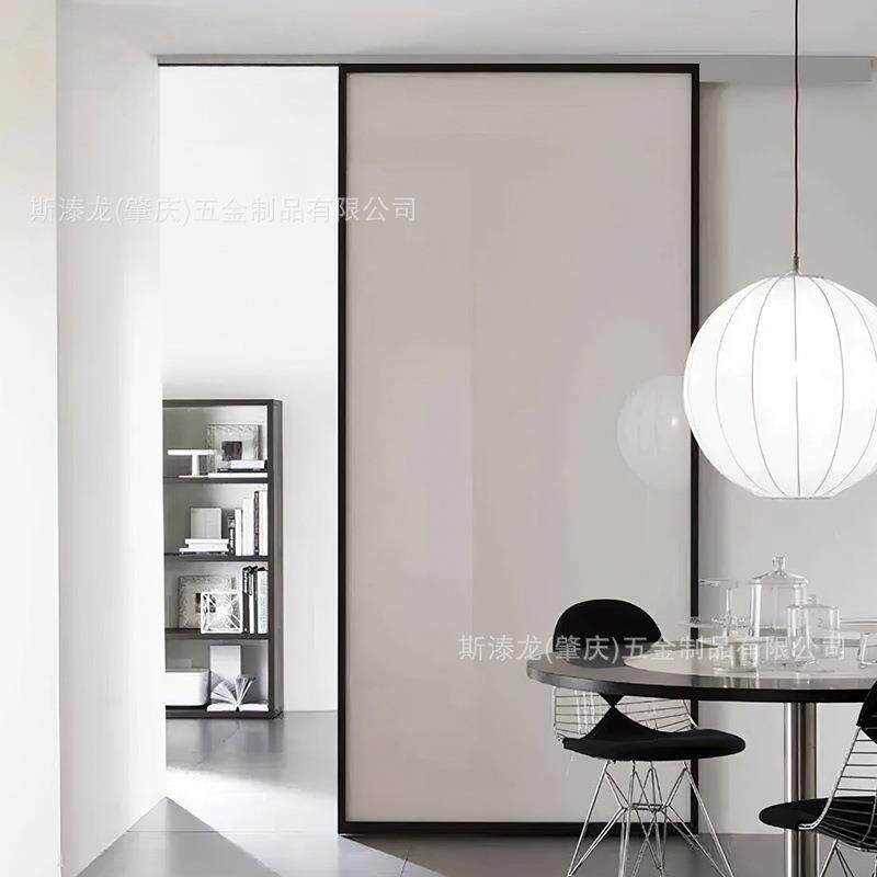 新型幽灵门推拉门滑门隐形轨道移门专用静音吊滑轮幽灵门五金配件
