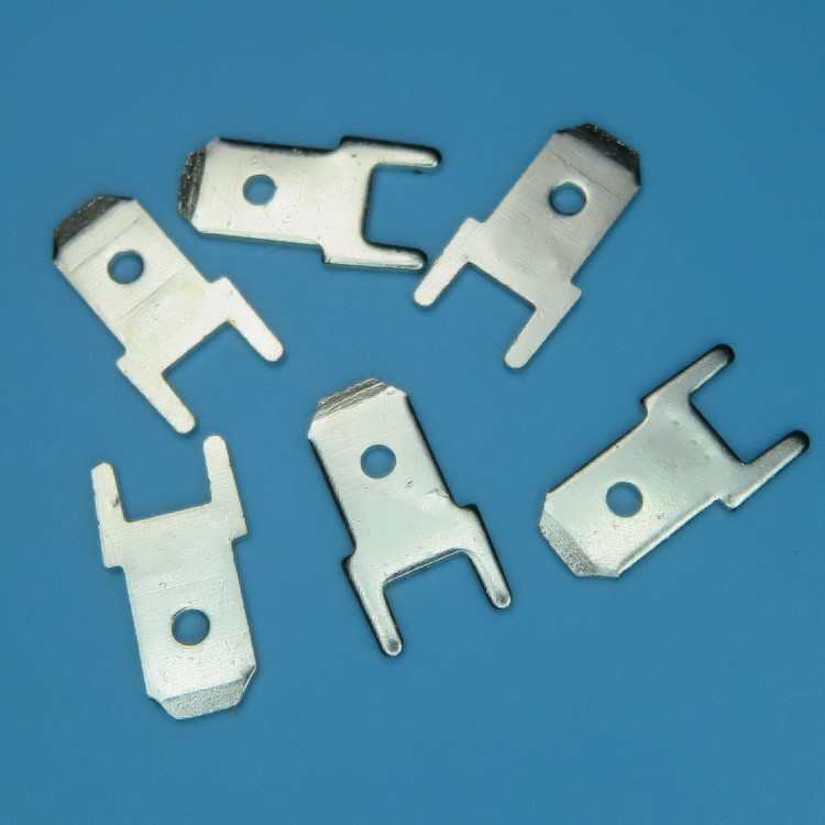 4.8mm线路板插片两脚短厚度0.5MM铜187短插片PCB板焊片一包2000个