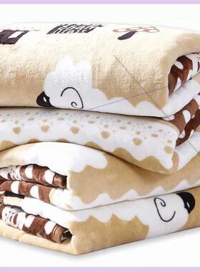 冬季超柔速热毯子珊瑚绒法兰绒毛毯多用单双人学生宿舍盖毯床单