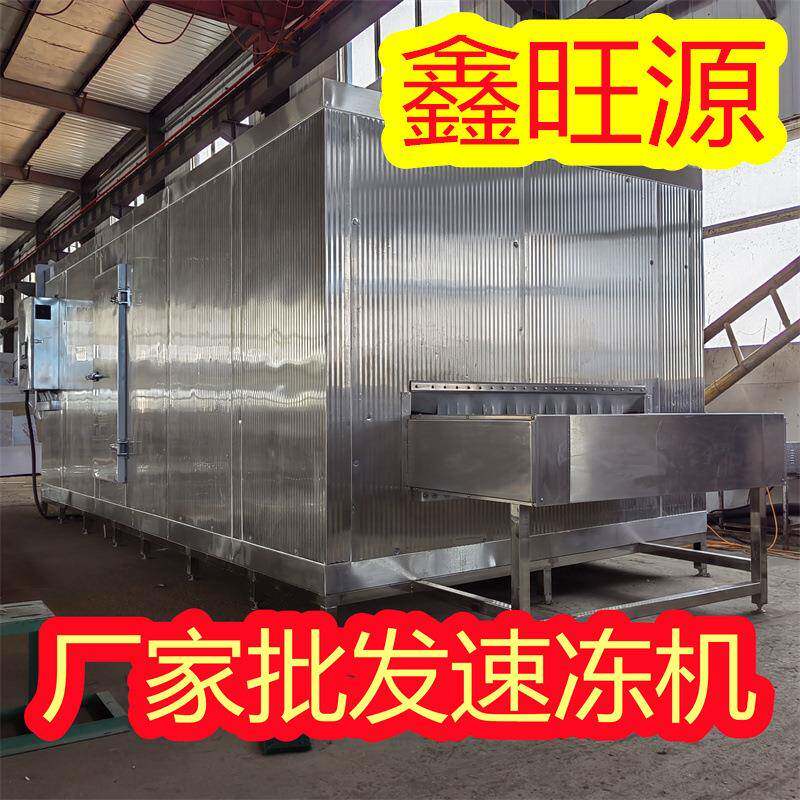 饺子馄钝流态化隧道速冻机海参鲍鱼海产品速冻挂冰流水线