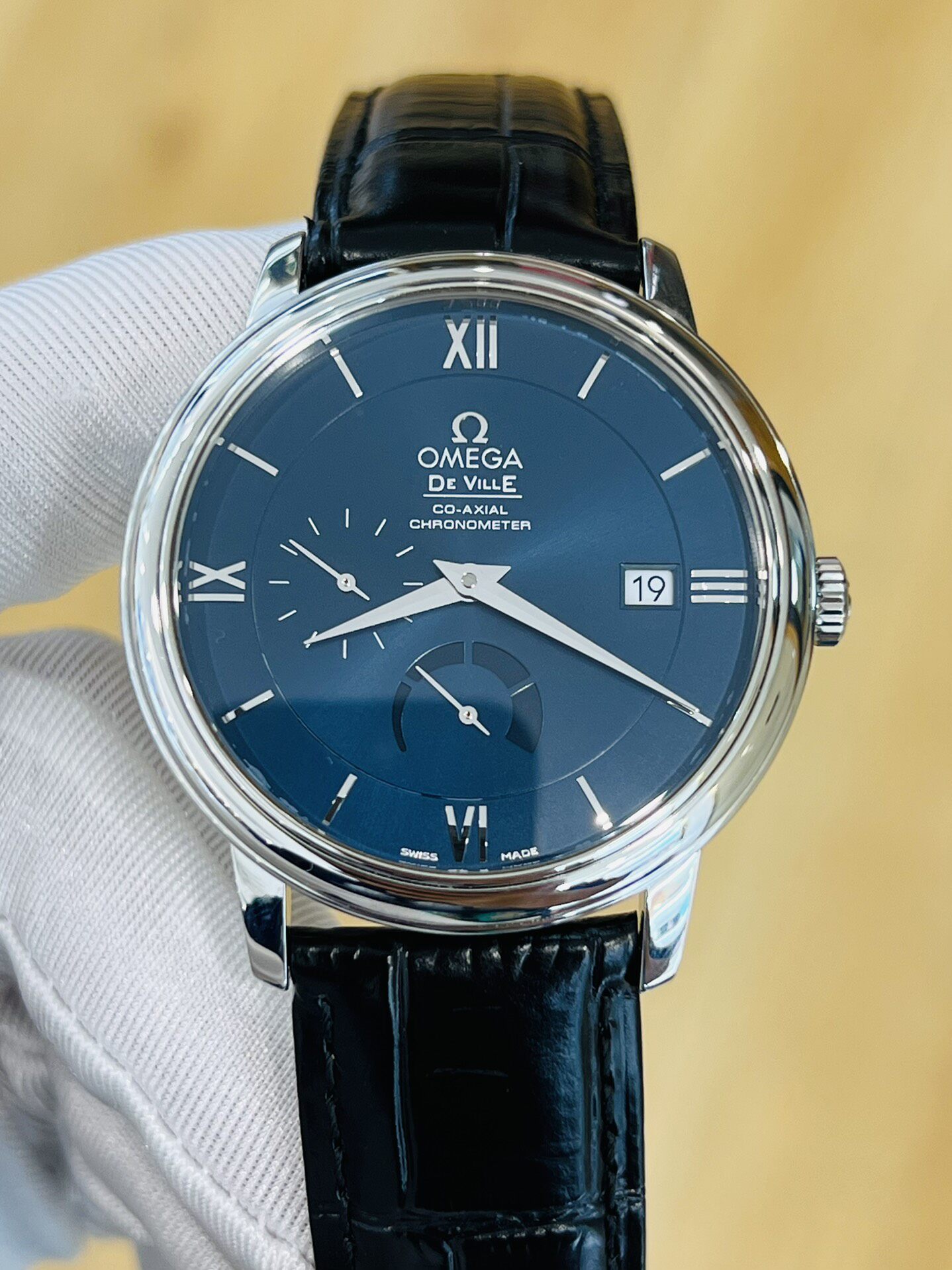 [9.8新]欧米茄碟飞手表男款动储自动机械男表424.13.40.21.03.001