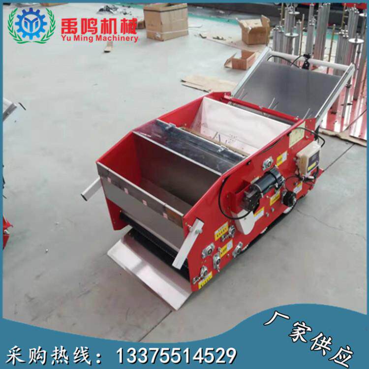 小型水稻育秧盘播种器 电动自走式农用育苗覆土机 水稻育秧摆盘机