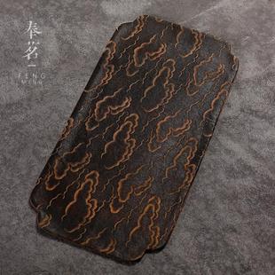 真丝香云纱茶席双面可用禅意茶席布中式 传统手工桌旗茶道零配