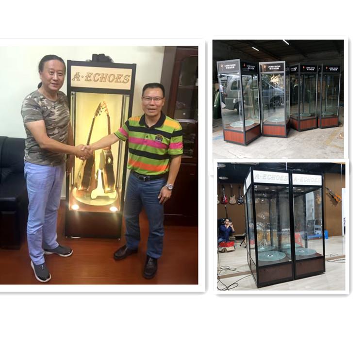 吉他玻璃展示柜 琴行古筝展示柜 乐器展示柜产品展品柜陈列柜饰品