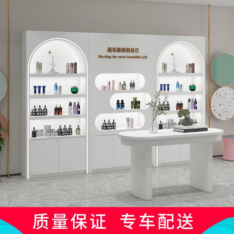 烤漆化妆品展柜美容院展示柜护肤品陈列柜产品柜理发店美甲店柜子