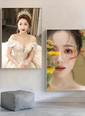 86M0新娘妆装饰画广告婚纱店结婚海报装饰挂画新娘跟妆造型墙面