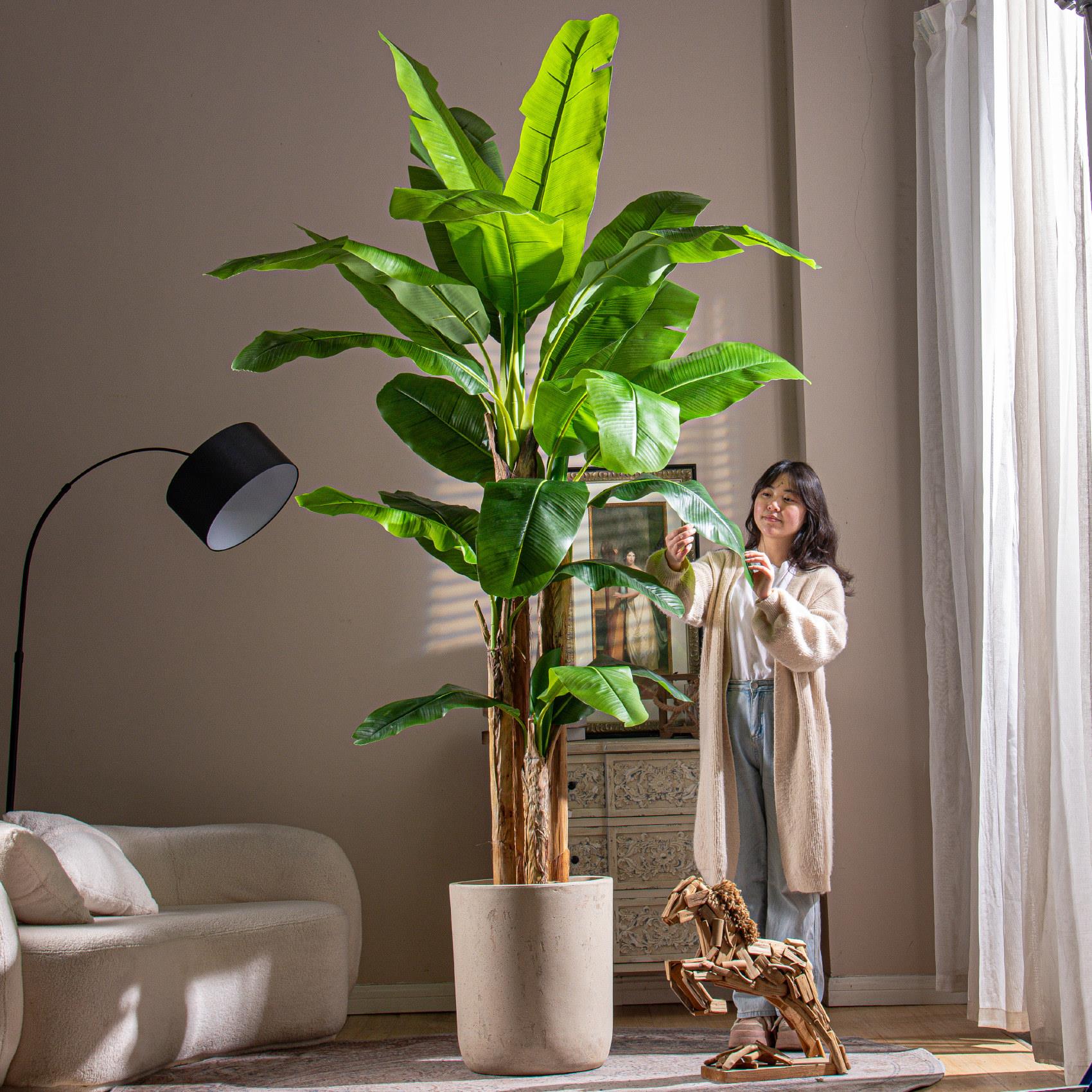 高端芭蕉树彷真绿色植物室内大型彷生氛围树假树植物盆栽造景装饰