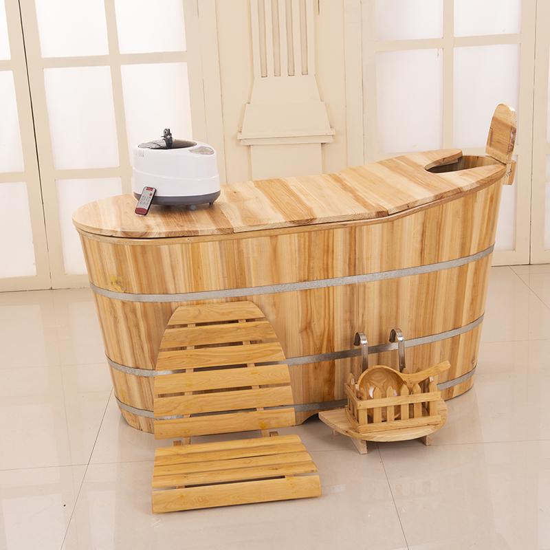 加厚木桶浴桶沐浴桶成人泡澡桶汗蒸熏蒸桶浴缸浴盆实木质