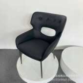 复古意西餐厅现代靠背椅 咖啡厅皮皮革 艺 餐椅简约家用高档椅子式