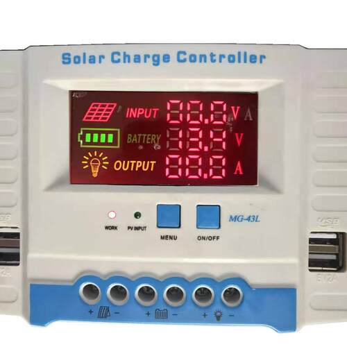 MPPT太阳能控制器彩屏12/24V太阳能家用充电保护控制器10A-60A