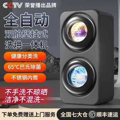 韵美达壁挂式迷你双舱洗衣机全自动内衣内裤小型仓桶筒袜子洗烘一体机小