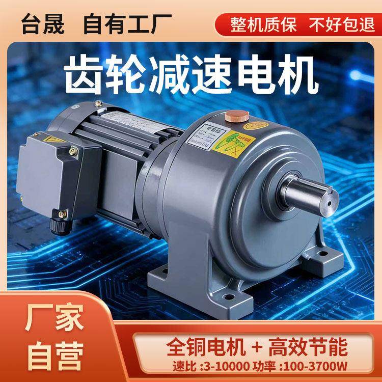 齿轮减速电机三相380V卧式立式400W750W1500W台晟变频调速马达
