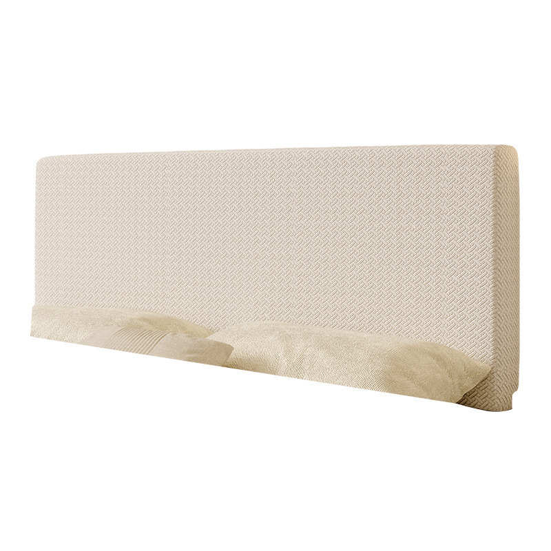 加厚摇粒绒全包床头套罩软包简约现代防尘北欧通用万能木床靠背套