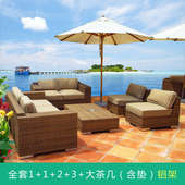 阳台居酒店藤佳户外休闲三人沙发藤椅沙发组合 沙发沙发客厅藤