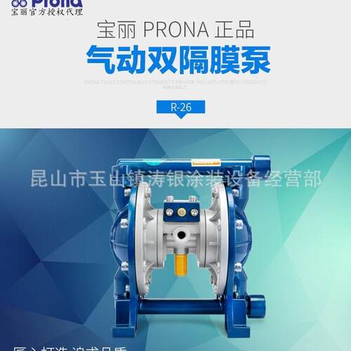 台湾宝丽油漆隔膜泵RS-26不锈钢水性漆泵浦R-26