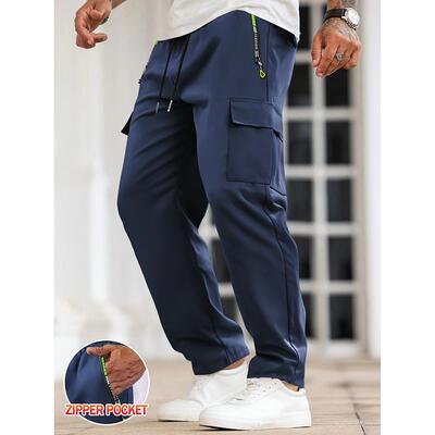 Men’s Summer Cargo Jogger Pants with Multiple Pockets,