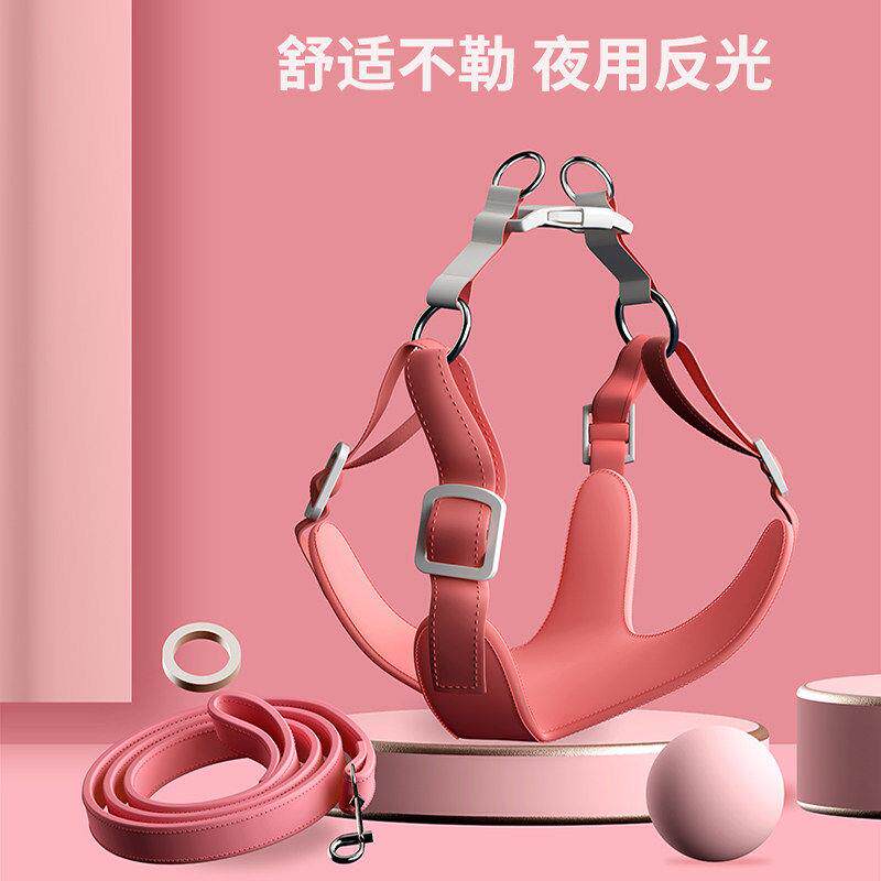 德国精工狗狗牵引绳狗背心式狗绳遛狗炼子小型犬胸抱婴袋法斗绳子