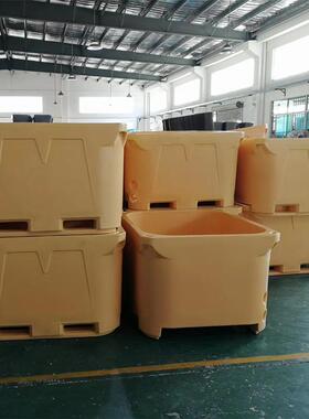 华社660L方形保温箱海鲜浸泡桶果蔬周转冷链滚塑异形加工