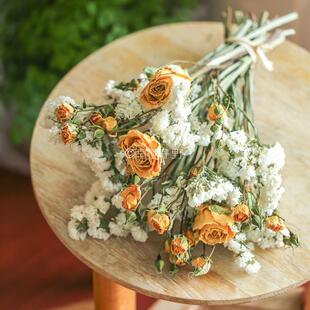 勿忘我混合玫瑰干花家居小清新南栖于野装饰文艺民宿花束桌面摆设