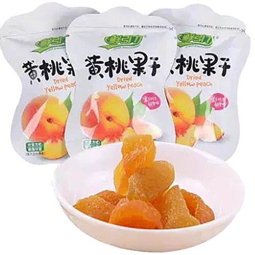 鲜引力黄桃果干白桃果干小包装水果干果脯蜜饯休闲零食品桃肉干