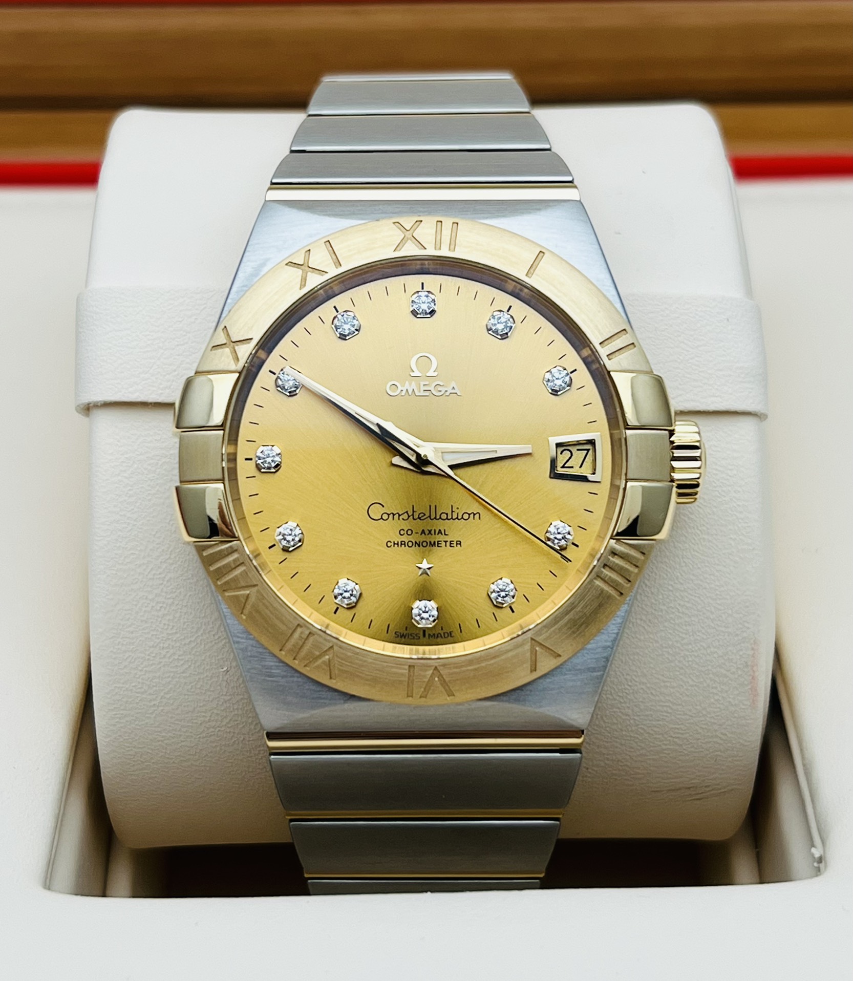 [9.8新]欧米茄星座自动机械大表盘男士手表123.20.38.21.58.001