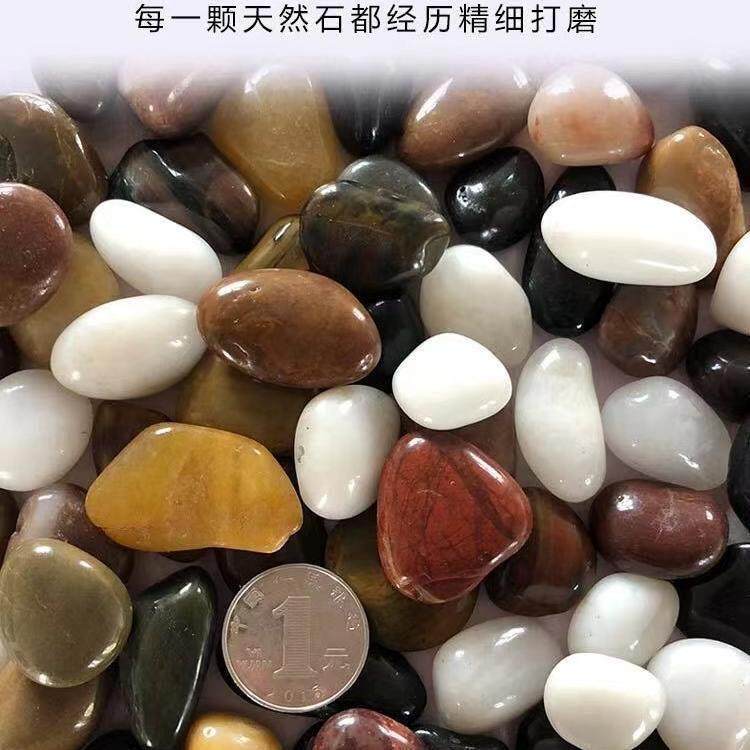 50斤鹅卵石天然雨花石原石庭院铺地舖路花园造景大小石头鹅软暖石