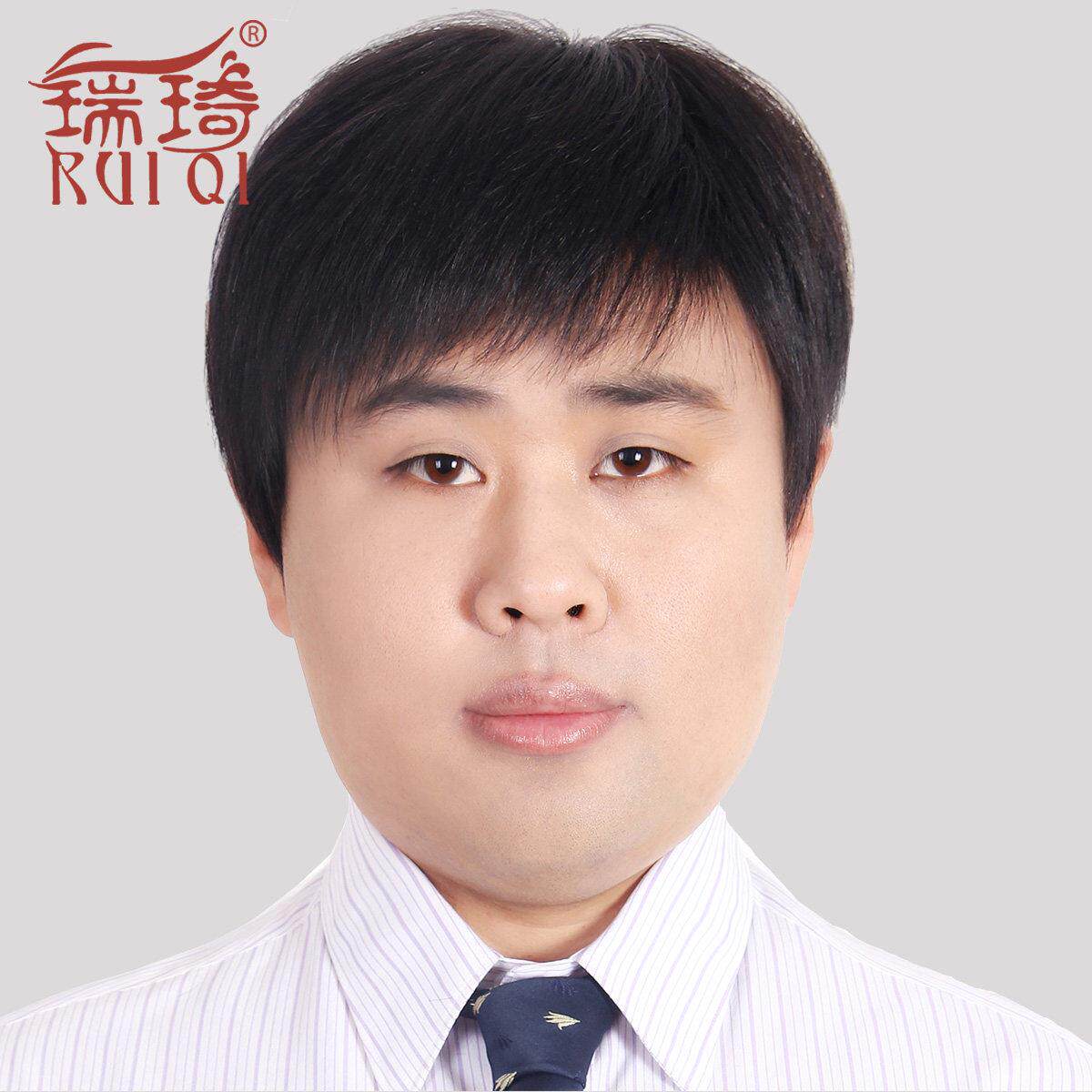 假发男短发中帅老年男假发真士男发TZR短直发韩版气生整顶轻薄全