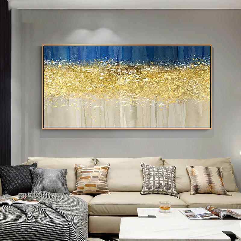 饰轻奢抽象大尺寸电表ABB箱装画长版客厅电超闸盒多横媒体箱遮挡