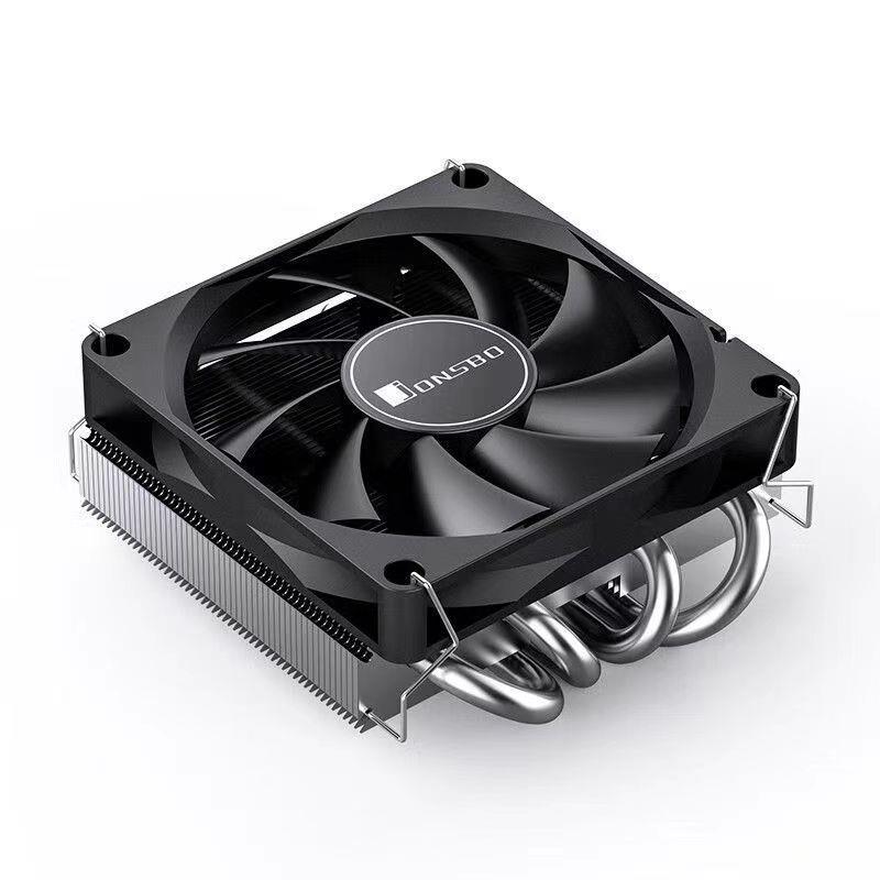 乔思伯HP400S 下压式散热器CPU风扇超薄4热管itx一体机1700针AM4